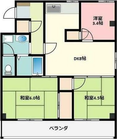 ドミール八坂の物件間取画像